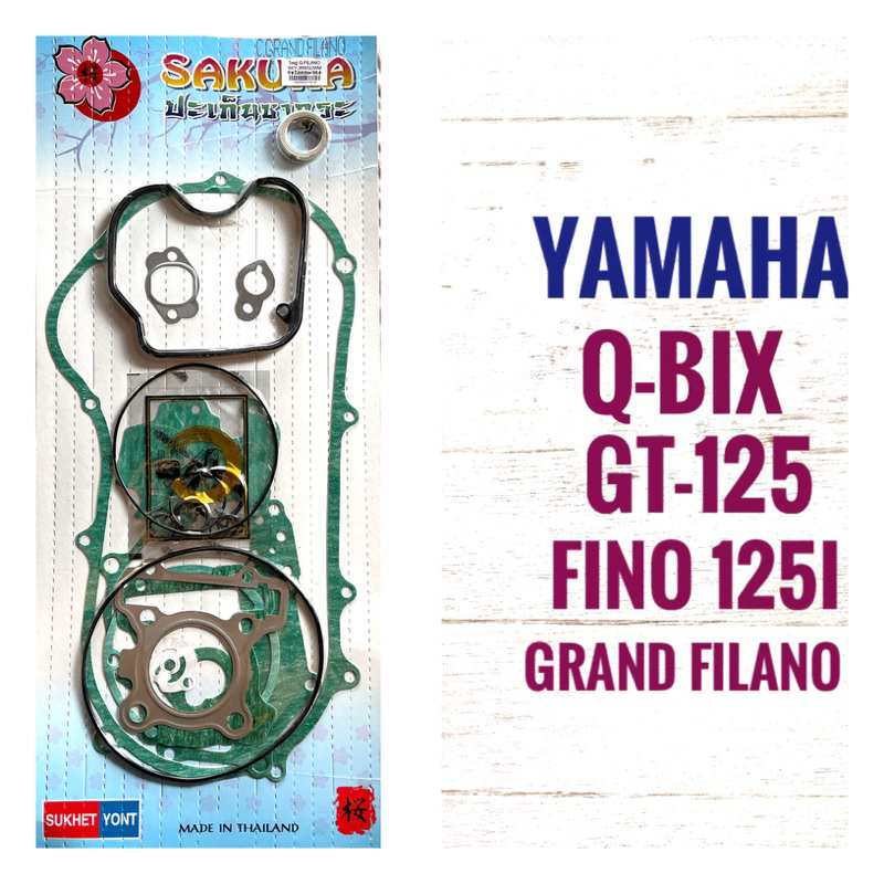 SK014 ปะเก็น YAMAHA GT125 , Q-BIX , FINO125i , GRAND FILANO ( ยามาฮ่า จีที125 คิวบิค ฟีโน่125ไอ แกรนฟิลาโน่ ) ปะเก็นบน ป