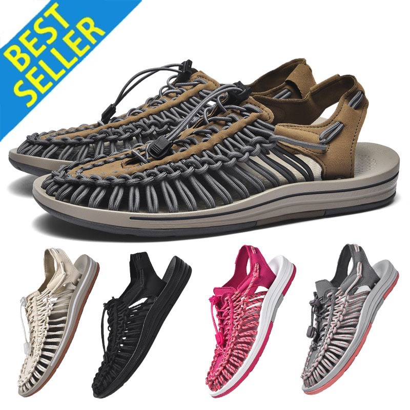 【บางกอกสปอต】KEEN_รองเท้าแตะรัดส้น รุ่นฮิต ได้ทั้งชายหญิง ขนาด สี รองเท้าถักเชือก สไตล์ เหมาะกับหน้าร้อนส