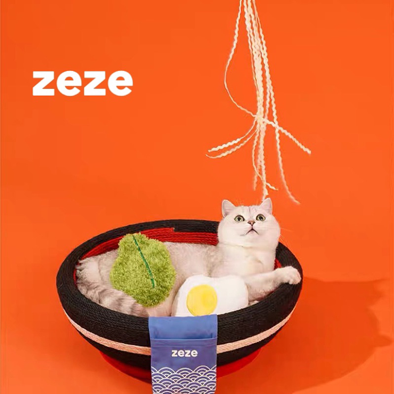 🍜Zeze Ramen 🥢ที่นอนลับเล็บราเมน สำหรับน้องแมว