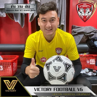 (ฟุตบอล มาตรฐานเบอร์ 5)บอลหนังเย็บ ลูกบอลฟุตบอลราคาถูกๆ รุ่น Victory V6 / V5 แถมฟรีเข็มสูบลมบอล