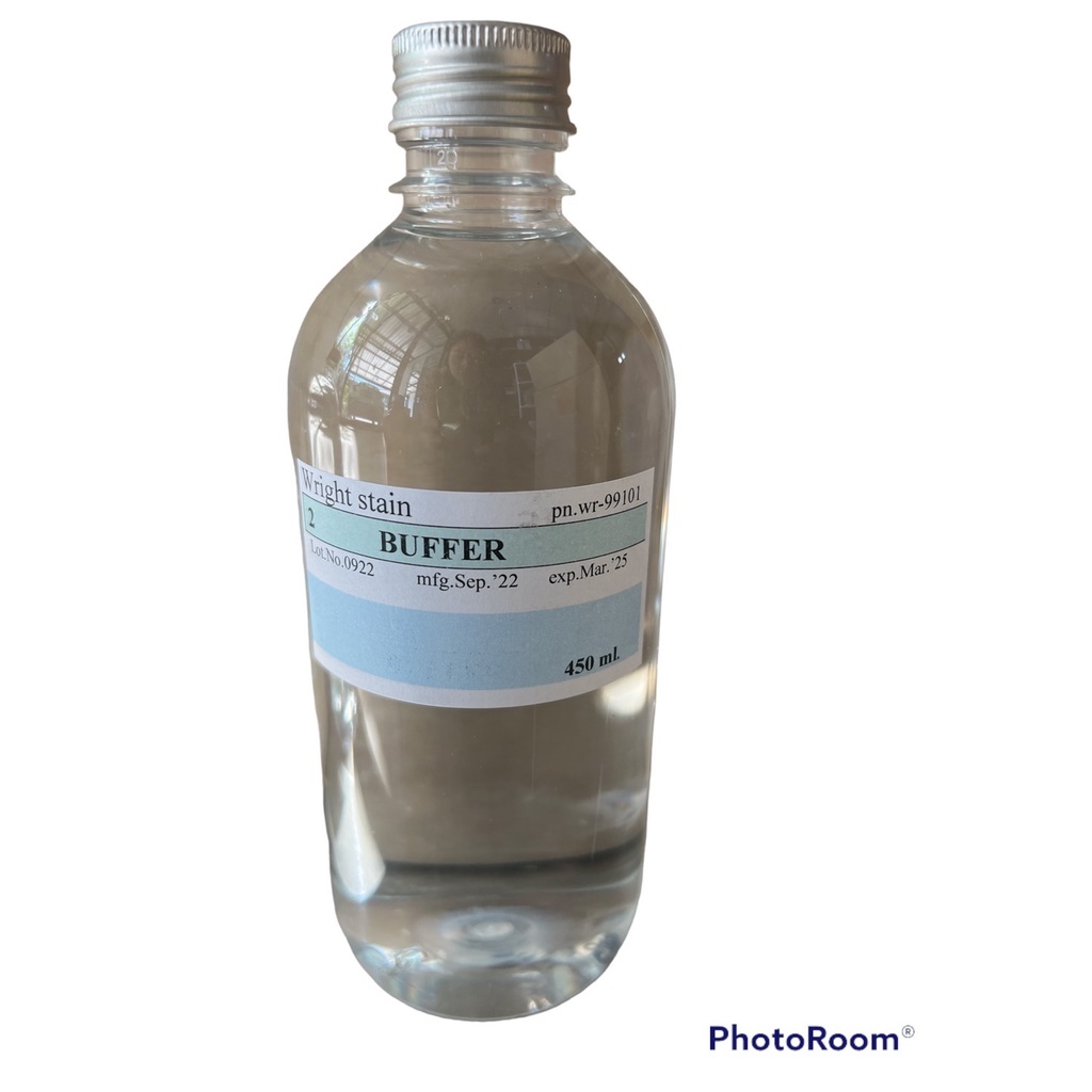*แบ่งขาย* Buffer ของสีย้อม wright's stain 450มล. 1 ขวด