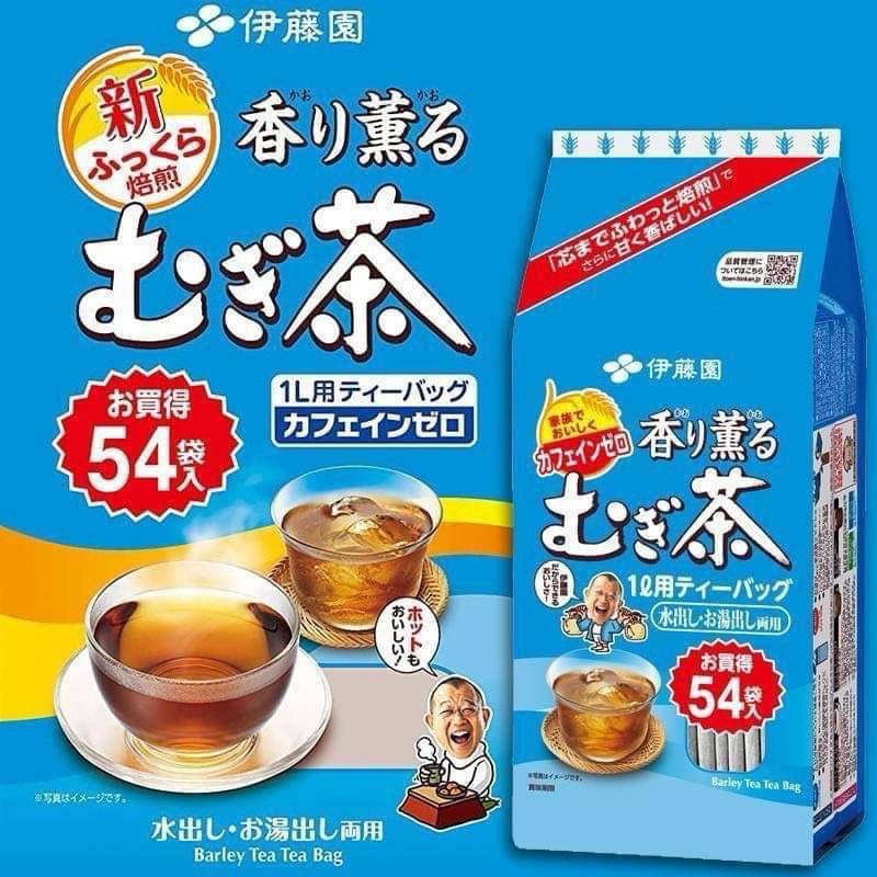 เครื่องดื่มชาข้าวบาร์เล่ ชงร้อน-เย็นดีต่อสุขภาพ Itoen Mugicha Roasted Barley Tea Caffeine-Free 54 ba