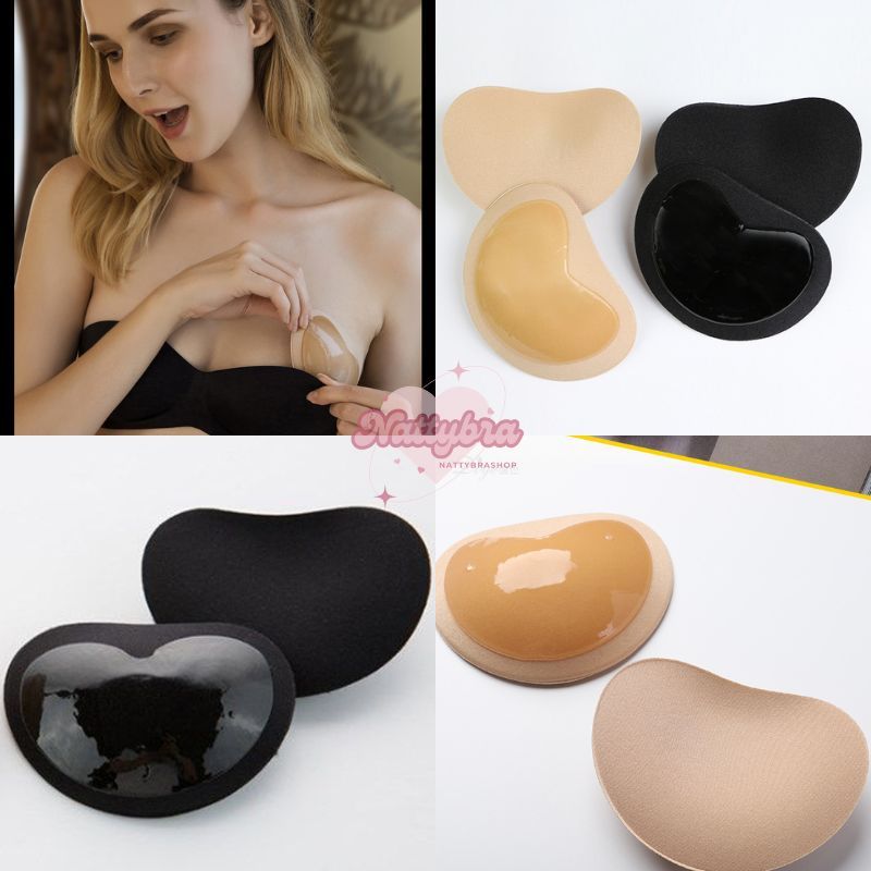 Nattybra ฟองน้ำ ซิลิโคน เสริมบรา ช่วยอัพไซส์ ดันทรง มีกาว ใส่ง่าย กาวเหนียว สินค้าดี มีคุณภาพ
