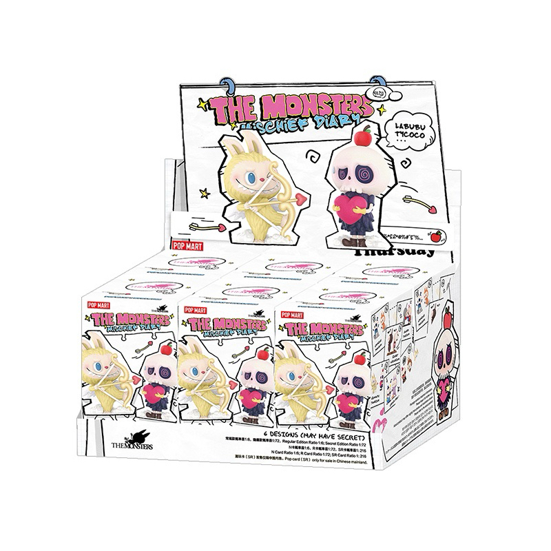 【พร้อมส่ง】 แถมสติ๊กเกอร์น้อนบู้ Popmart The Monster Labubu mischief diary ป้อปมาร์ท ดิ มอนสเตอร์ ลาบูบู้