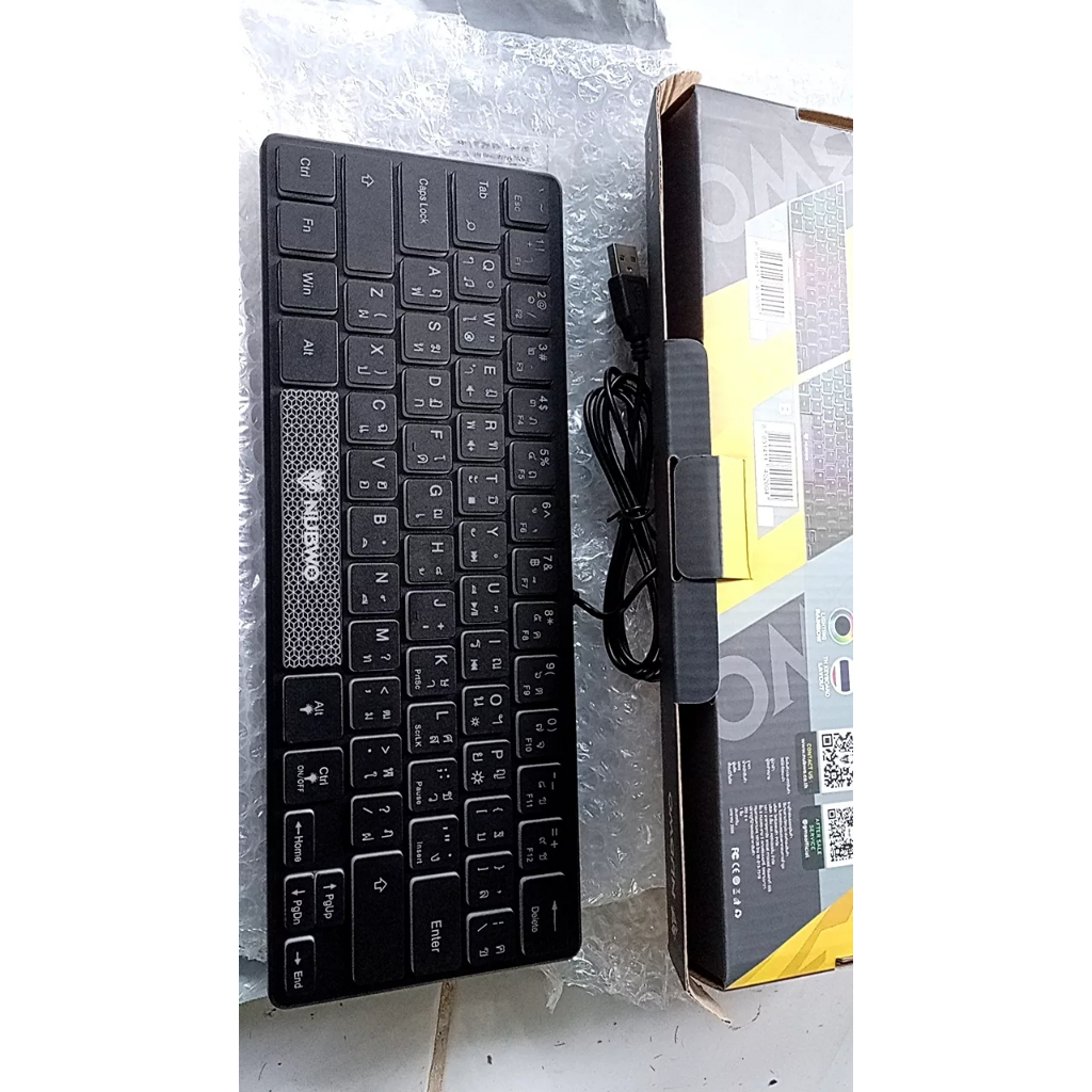 ส่งจากไทย คีย์บอร์ด Nubwo NK-40 ORCA Keyboard Rubber Dome Switch LED Lighting Rainbow ปุ่มยาง NK40