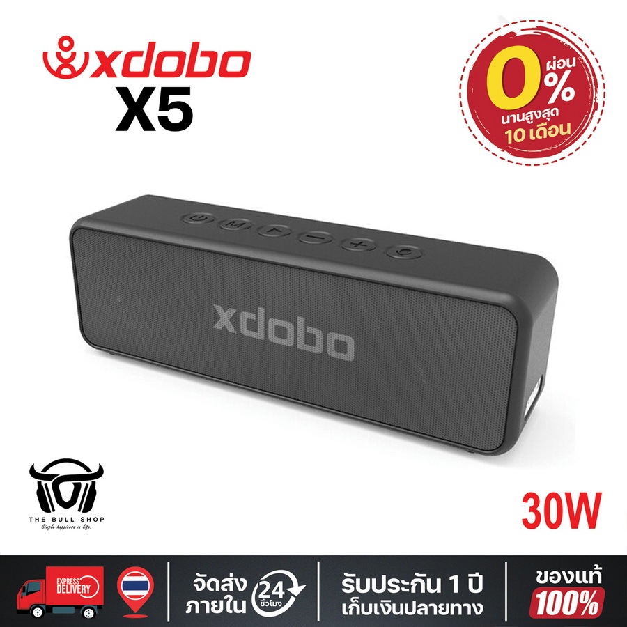XDOBO X5 ลำโพงบลูทูธ 30W Bluetooth Speaker &amp; TWS 360 เสียงรอบทิศทาง HD &amp; Rich สเตอริโอเบส Audiophile ซับวูฟเฟอร์