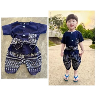 📮พร้อมส่ง...ชุดไทยเด็ก ชุดผ้าพื้นเมือง ชุดใส่ไปโรงเรียน ใส่งานเทศกาลต่างๆ (เซตงาน 3 ชิ้น)
