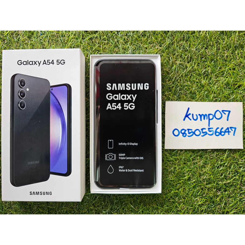 ขาย Samsung Galaxy A54 5G สีดำ Awesome Graphite RAM 8 ROM 128 สภาพใหม่ ครบกล่อง ประกันยาว 8900 บาท ค