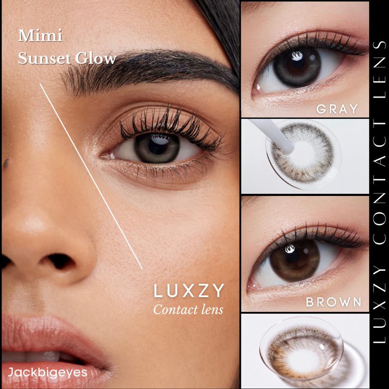 Luxzy Lens Mini Sunset Glow Gray /brown ค่าสายตา 0.00-1000