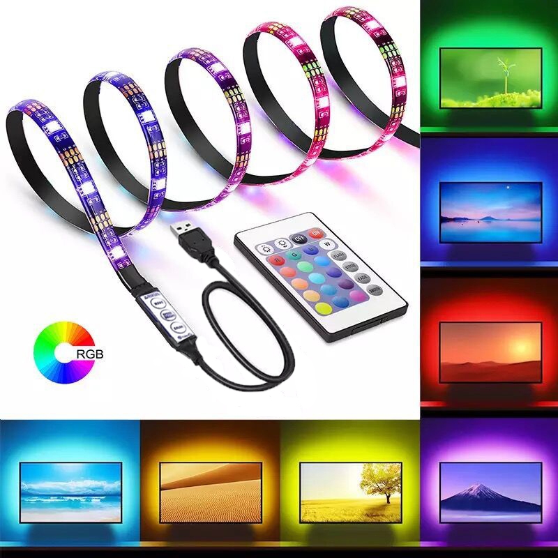 【One_boutique】ไฟเส้น Multi-color RGB 50cm 5050 SMD LED กันน้ำ พร้อม USB Cable