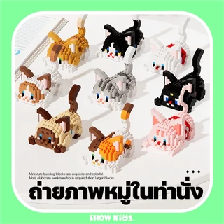 ตุ๊กตาการ์ตูนลูกแมว บล็อกตัวต่อ อนุภาคขนาดเล็ก ของเล่นเครื่องประดับ สร้างสรรค์ สําหรับเด็กผู้หญิง