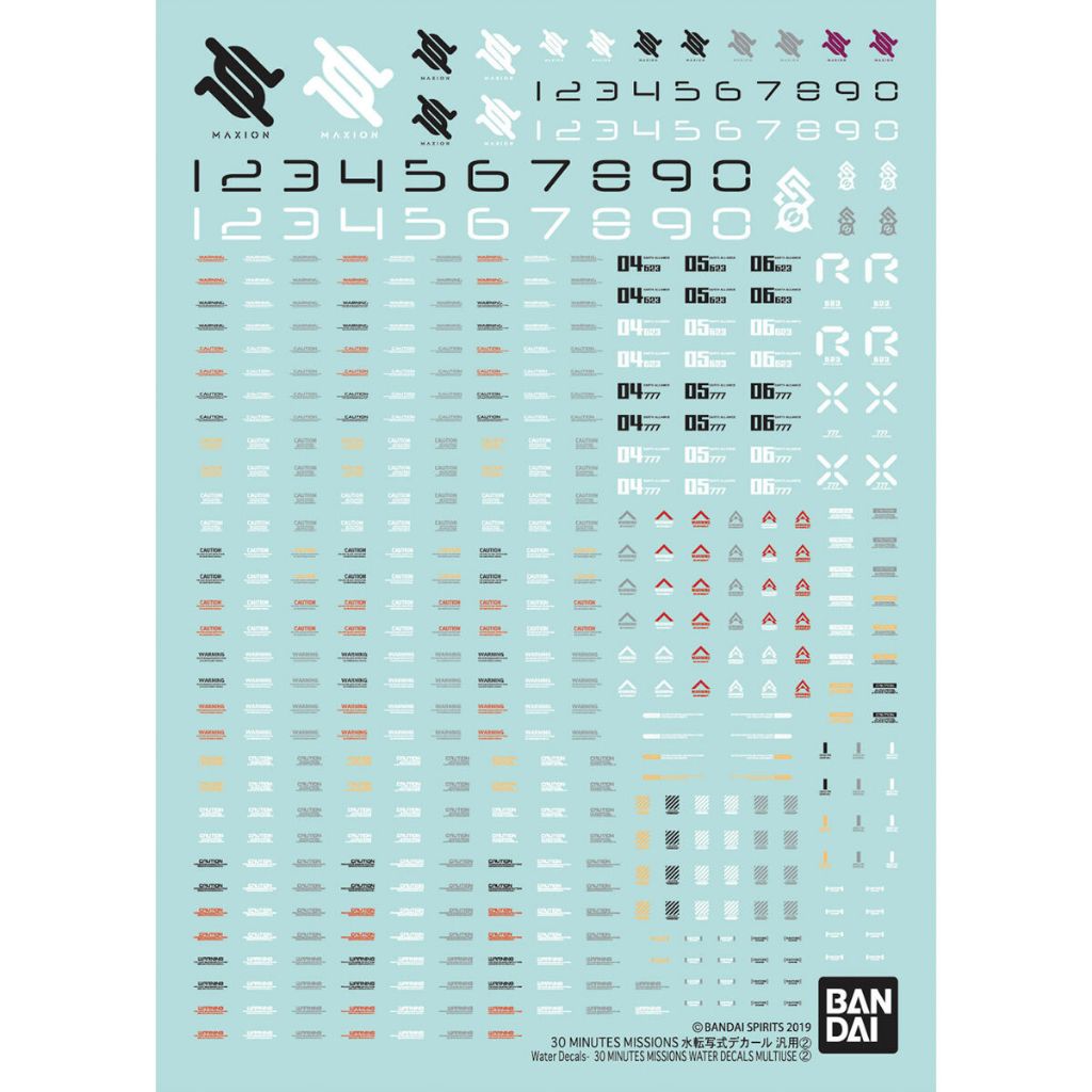 [BANDAI] 30MM Water Decals Multiuse 3