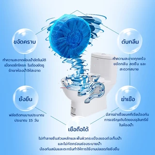 ก้อนดับกลิ่นชักโครก 1แพ็ค 10ก้อน สำหรับถังชักโครก ดับกลิ่นที่ไม่พึงประสงค์ ลดคราบในชักโครก ที่ดับกลิ่นชักโครก