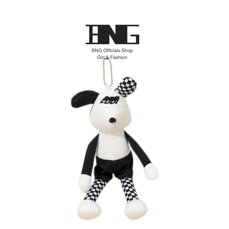 BNGจี้ตุ๊กตาห้อยกระเป๋า การ์ตูนหมากฮอสกระต่ายขายาว เมาส์ น่ารัก พวงกุญแจกระเป๋าอุปกรณ์เสริม (G24118)