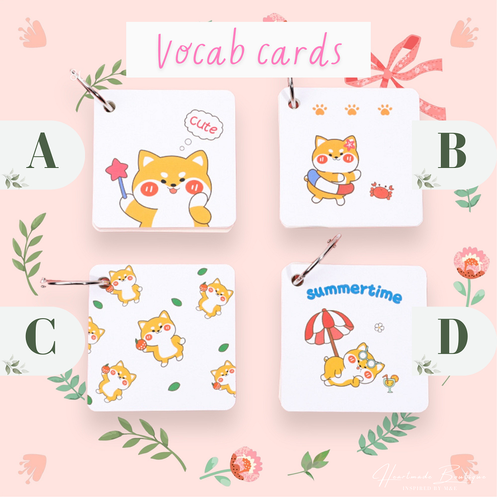 Vovabulary card การ์ดช่วยฝึกท่อง ฝึกเขียนคำศัพท์
