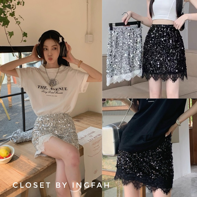 glitter skirt กระโปรง แต่งกริตเตอร์ วิ้งๆ วับๆ
