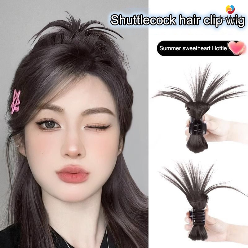 COD🌷กิ๊บผมปลอมผีเสื้อคริสตัลสไตล์เกาหลีแฮร์พีชไหมนิ่มไม่เงาY2Kหางม้าเครื่องประดับผมสำหรับผู้หญิง-detlyet