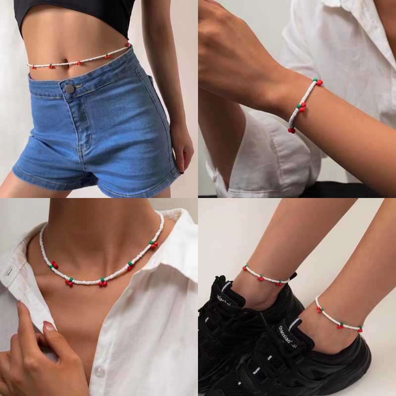 🍒 cherry waist chain สร้อยคาดเอว/ข้อมือ/ข้อเท้า/สร้อยคอ 🇹🇭พร้อมส่งจากกทม.
