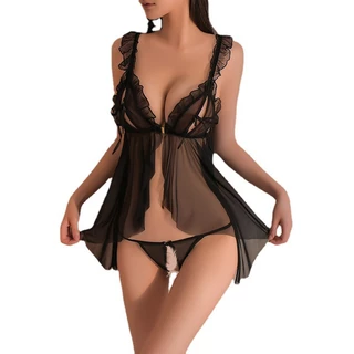 SatinSleepwear😍😍ชุดนอน sexy ชุดนอนเซ็กซี่ เดรสซีทรูลูกไม้เซ็กซี่ 🌾🌾 หลากหลายสี จัดส่งจากไทย H9202