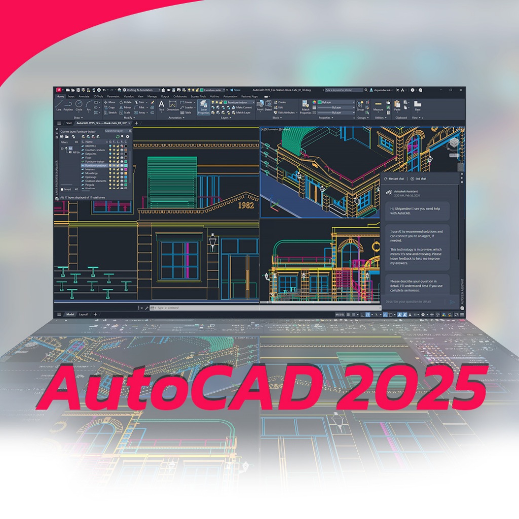 ออโต้แคด เขียนแบบวิศวกรรม Auto CAD 2025 รับลิงก์โหลด