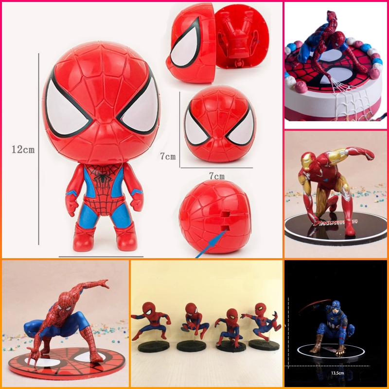 โมเดลสไปเดอร์แมน Spiderman โมเดลซูเปอร์ฮีโร่🕷️🕸︎ โมเดลแต่งเค้ก ตุ๊กตาแต่งเค้ก 🇹🇭 🚚พร้อมส่งในไทย