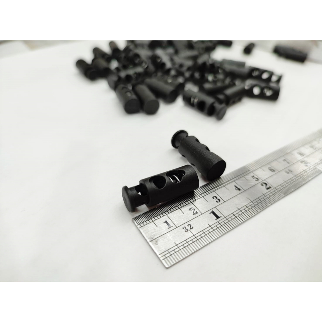 ปลีก/ส่ง.. (1ตัว) สต๊อปเปอร์ทรงกระบอก ขนาด 18mm. ตัวหยุดเชือก ปรับสาย ทำสายคล้องแมส (PS2002) – โปรปัง
