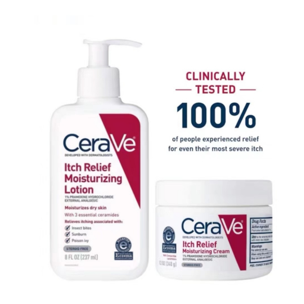CeraVe Itch relief moisturizing cream 340g / Itch relief Moisturising Lotion 236ml