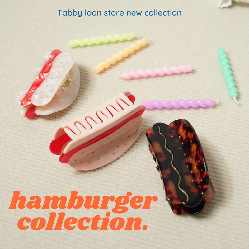 Tabby Loon Hamburger 🍔 Collection กิ๊บติดผม