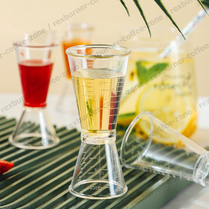 【สินค้าพร้อมส่ง】จิกเกอร์  สแตนเลส พลาสติก แก้วตวงน้ำเชื่อม จิกเกอร์ตวง ถ้วยตวงเหล้า Jigger ที่ตวงเหล้า - รูปที่ 4