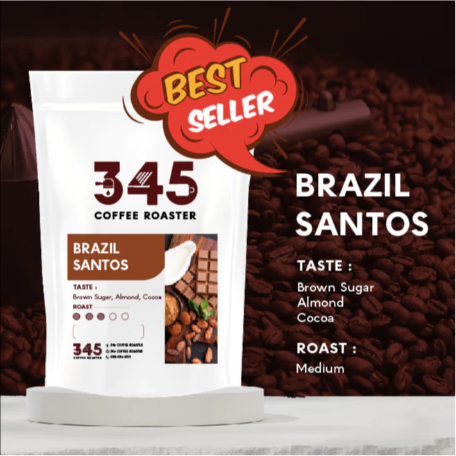 เมล็ดกาแฟ BRAZIL SANTOS คั่วกลาง
