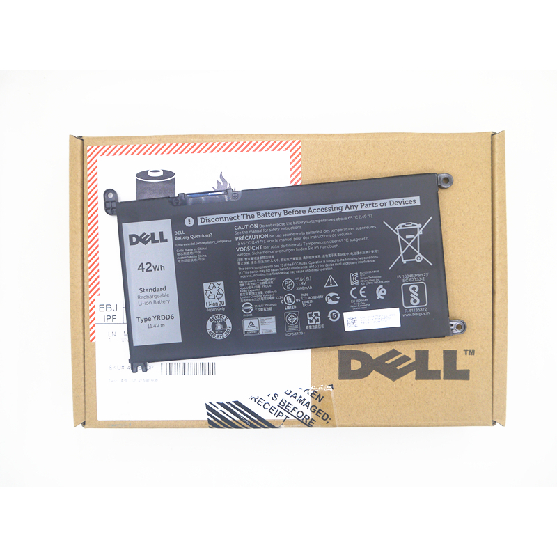แบตเตอรี่โน้ตบุ๊ค YRDD6 1VX1H VM732 01VX1H For 14 5585 3400 5488 5493 5593 P90F 42Wh 11.46V AKKU