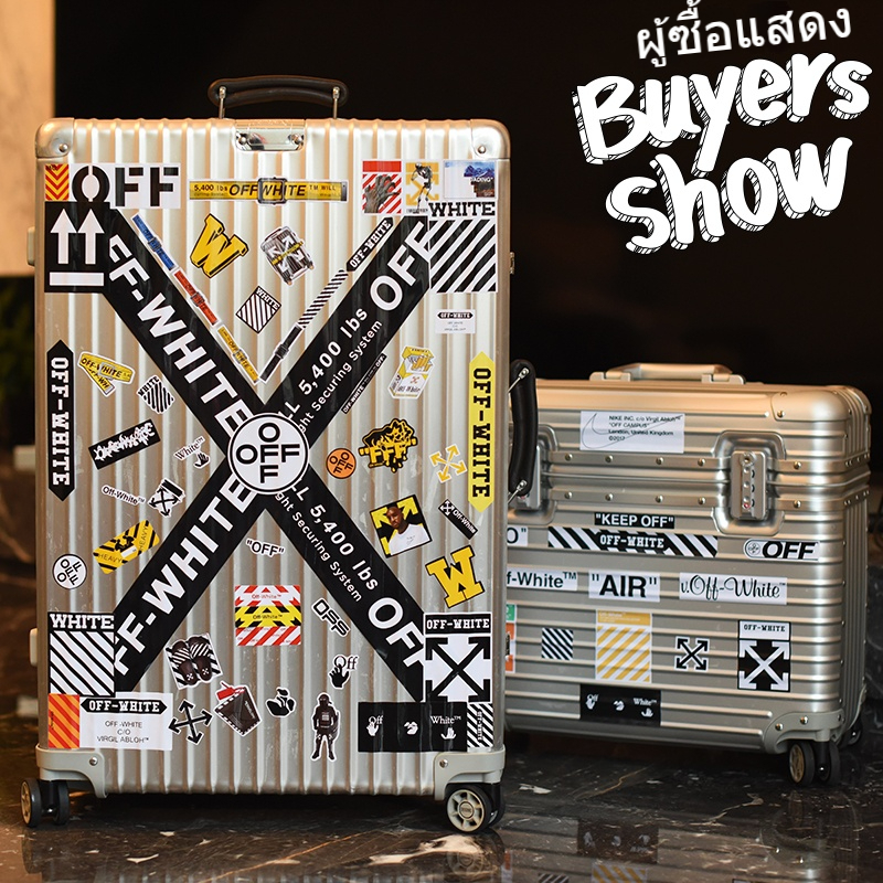สติกเกอร์ offwhite แบรนด์ยอดนิยมมีเอกลักษณ์ส่วนตัวใบใหญ่เคสมือถือแล็ปท็อปกระเป๋าเดินทางหมวกกันน็อคกันน้ำ
