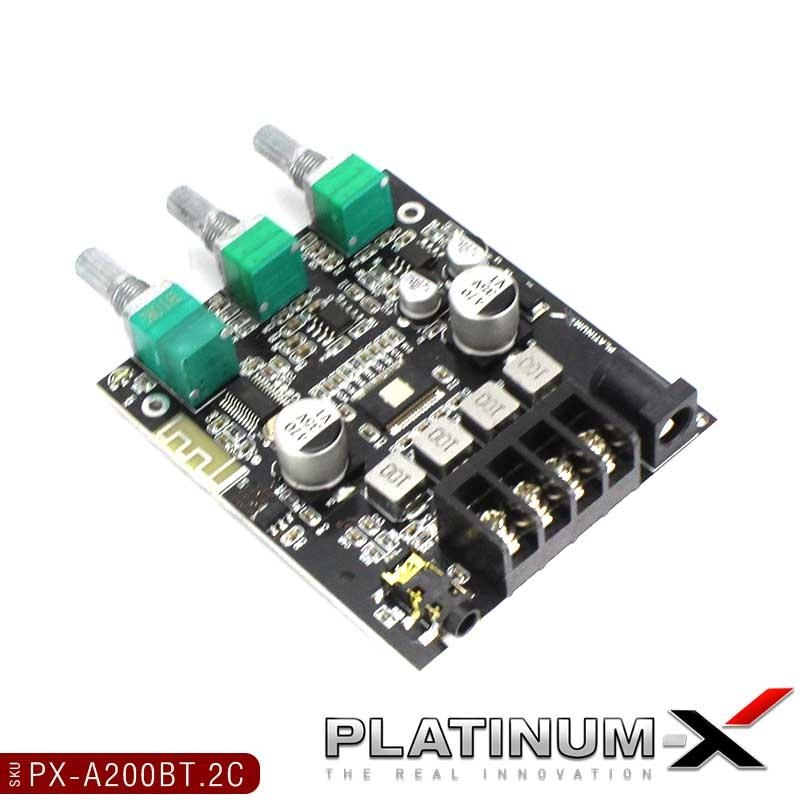 PLATINUM-X เพาเวอร์แอมป์ แอมป์ขยายเสียง บลูทูธ แอมป์จิ๋ว ระบบ 2.0 แอมป์เปลือย PX-A200BT.2C มีเคส