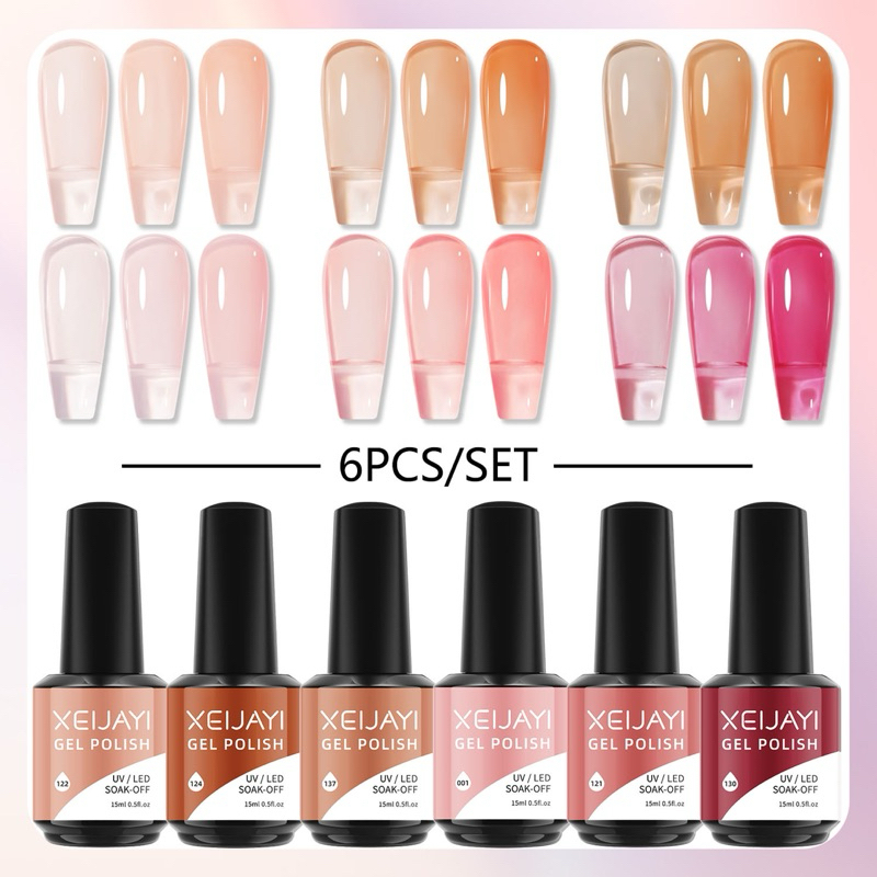 สีเจลไซรัปสวยสดใส โทนชมพูสุขภาพดี 6 เฉดสี ขวดละ 30บาท
