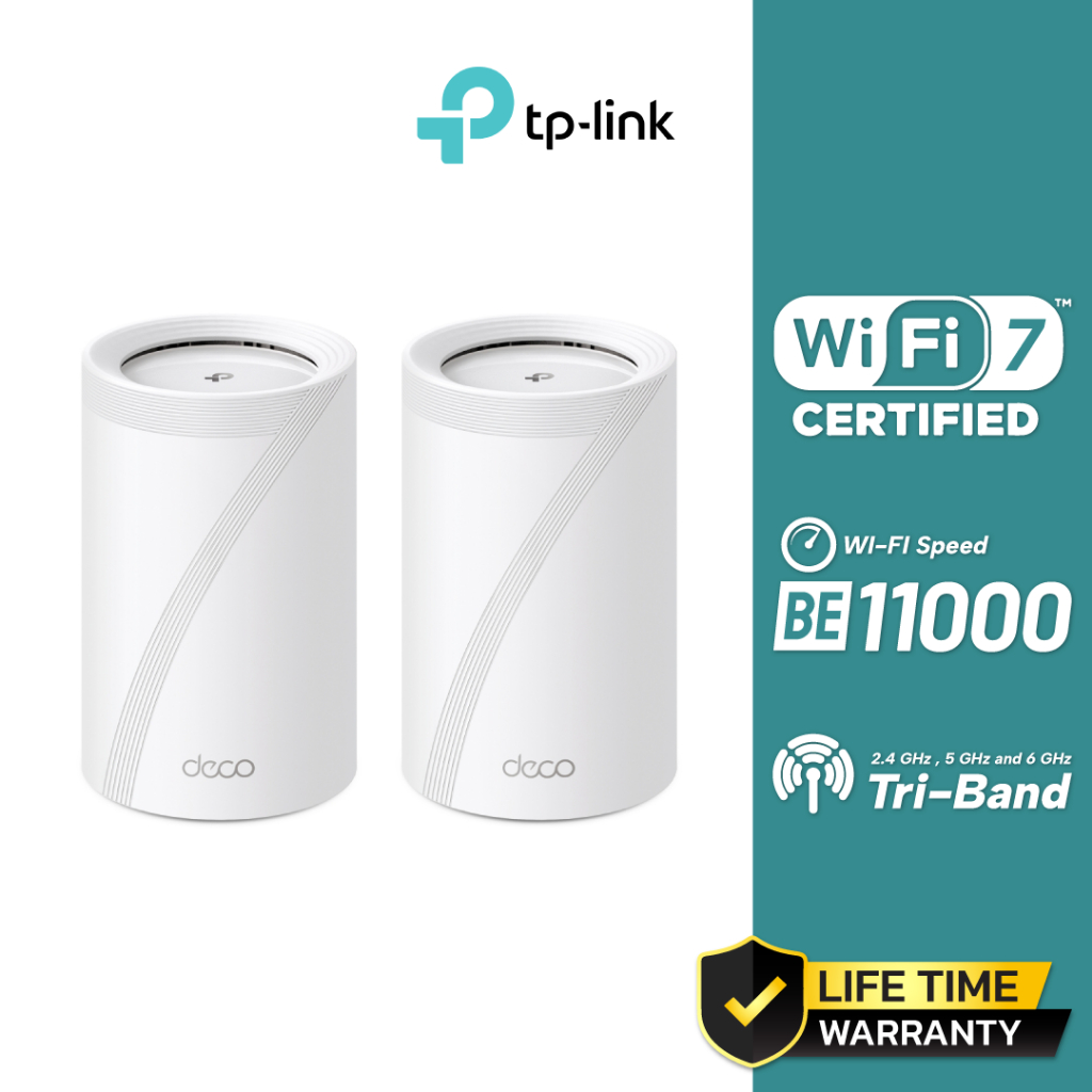 TP-Link BE11000 Whole Home Mesh WiFi 7 System รุ่น Deco BE65(2-Pack)