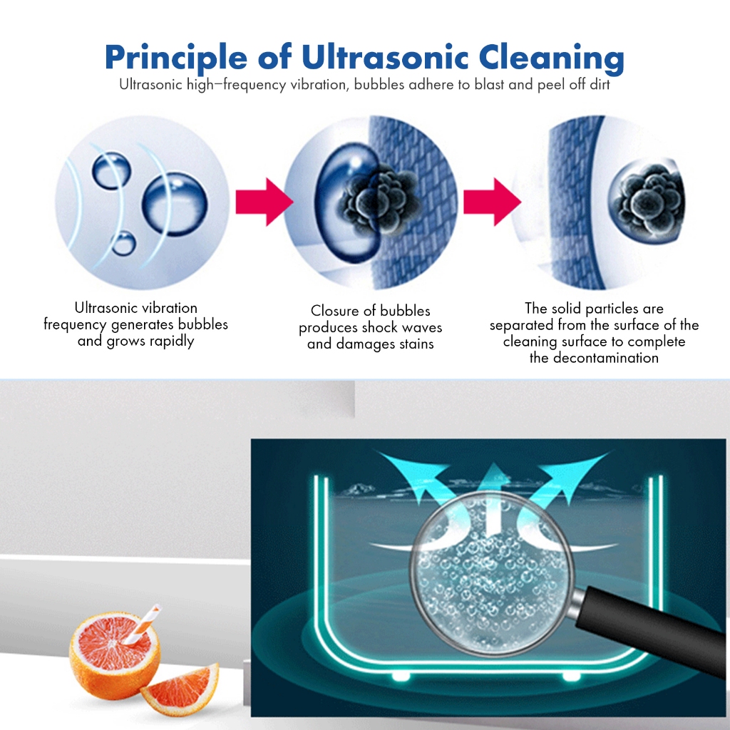 800ml 65Hz Ultrasonic cleaner เครื่องทำความสะอาดอัลตราโซนิก  สำหรับแว่นตาและนาฬิกาทำความสะอาดเครื่องประดับ - รูปที่ 2