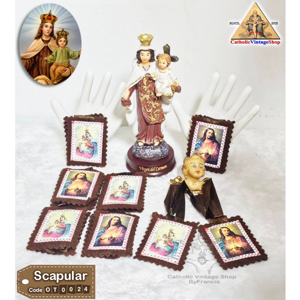 สายจำพวก Scapular แม่พระประจักษ์แห่งภูเขาคาร์แมล Our Lady of Mount Carmel Catholic คาทอลิก#OT0024
