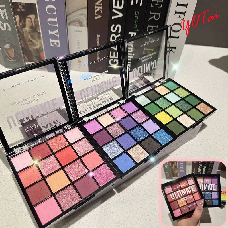 YOTAI อายแชโดว์ พาเลทอายแชโดว์ 16สี Eyeshadow เนื้อใยไหม เนื้อแมท ประกายชิมเมอร์ กลิตเตอร์ สีสวย กันน้ํา ติดทนนาน