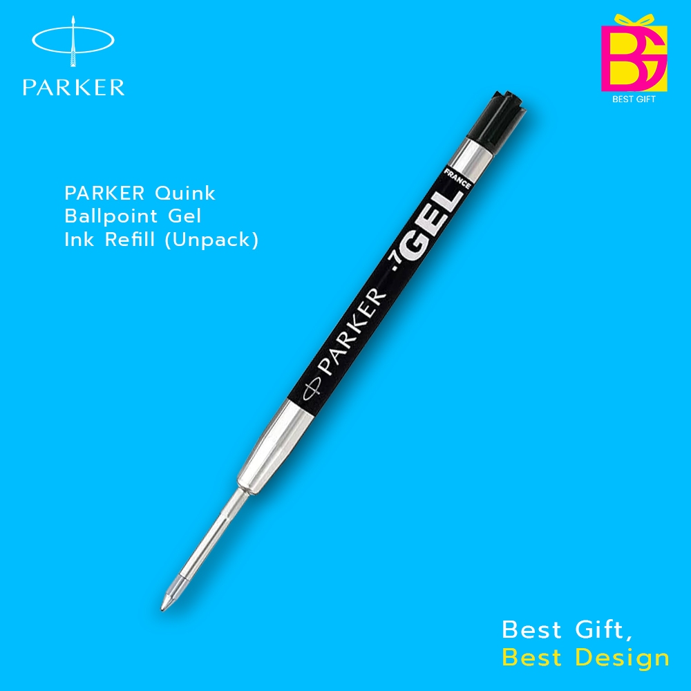 PARKER ไส้ปากกาลูกลื่นหมึกเจล PARKER Ballpoint pen Quink Gel Ink Refill หัว M 0.7 หมึกดำ,น้ำเงิน (ไม่มีแพ็คเกจ)
