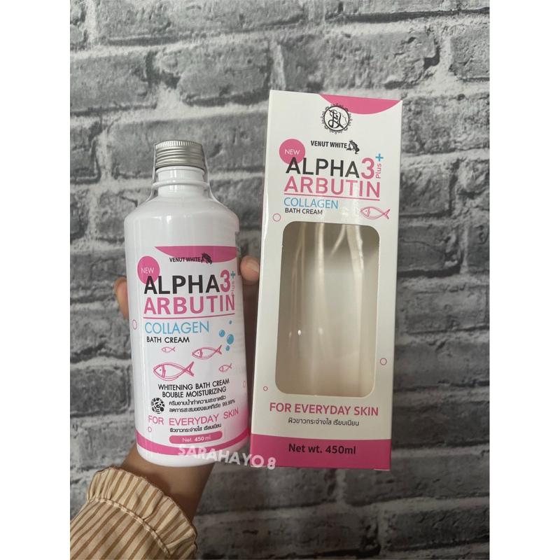 Venut White Alpha Arbutin Collagen Bath Cream 450ml.