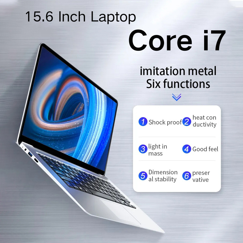 HP Intel Core i7-inch 15.6 FHD Laptop แล็ปท็อป Intel Windows 10/ลายนิ้วมือปลดล็อกคีย์บอร์ดเรืองแสงพร้อมของขวัญ