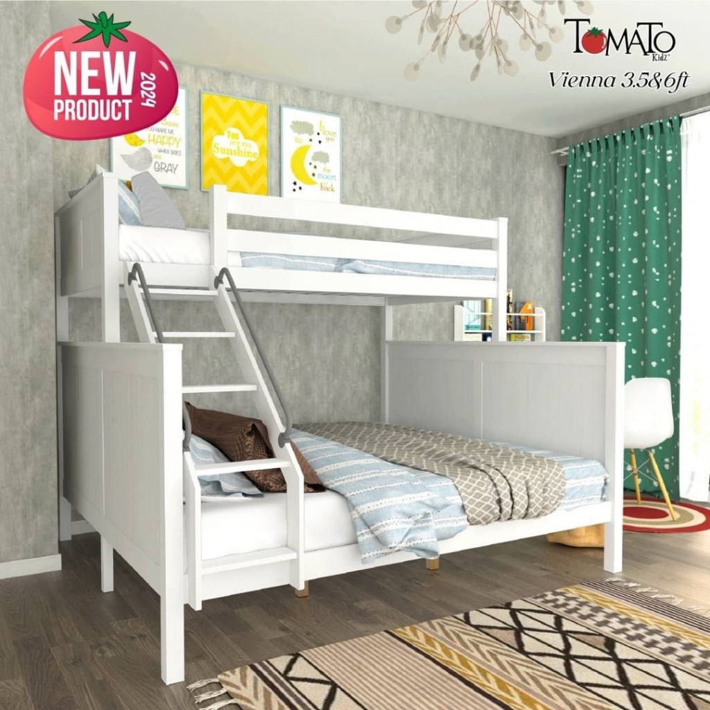 Tomato KidZ เตียง2ชั้น รุ่น Vienna ถอดแยกเตียงได้  ติดตั้งฟรีในกทมและปริมณฑล  ไม่รวมฟูก ใช้ได้ถึงโต