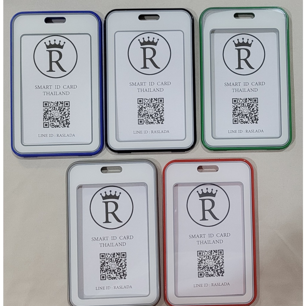 R-827 กรอบพลาสติกใส ใส่บัตรพนักงาน บัตรนักเรียน แนวตั้ง เปิดด้านหน้าหลัง (แพ็ค 2ชิ้น)