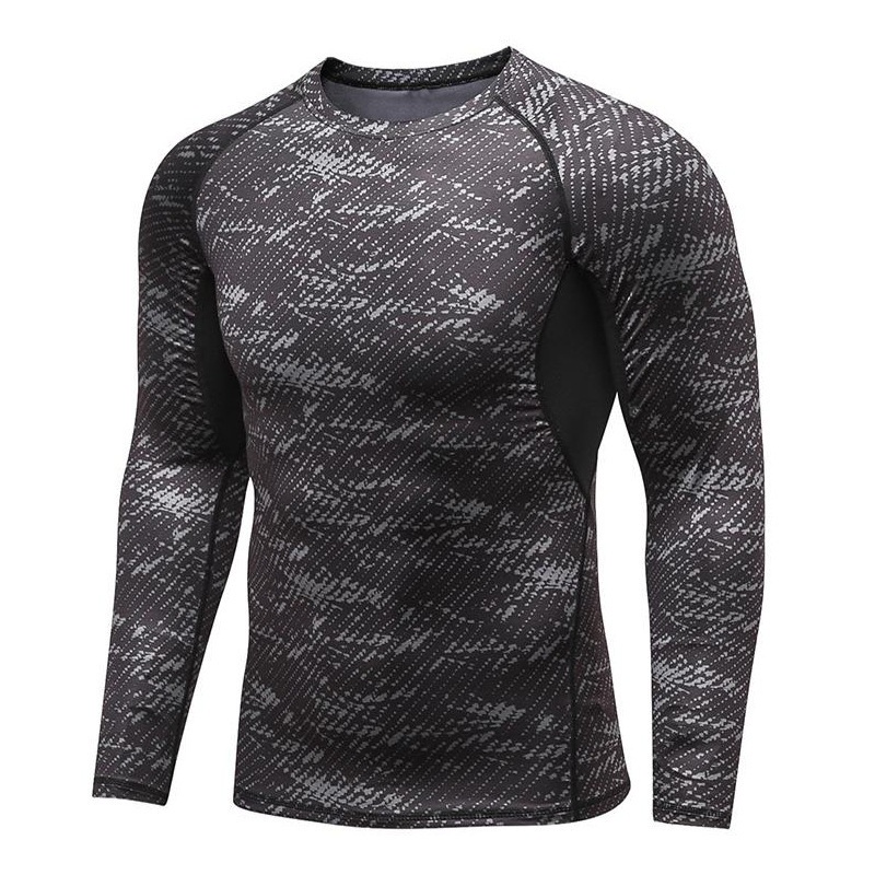 เสื้อรัดกล้ามเนื้อ แขนยาว สีพิเศษ พรางดำPro Combat Running Shirt body fit แท้ สำหรับใส่ออกกำลังกาย วิ่ง ฟิตเนต ผ้าไม่บาง