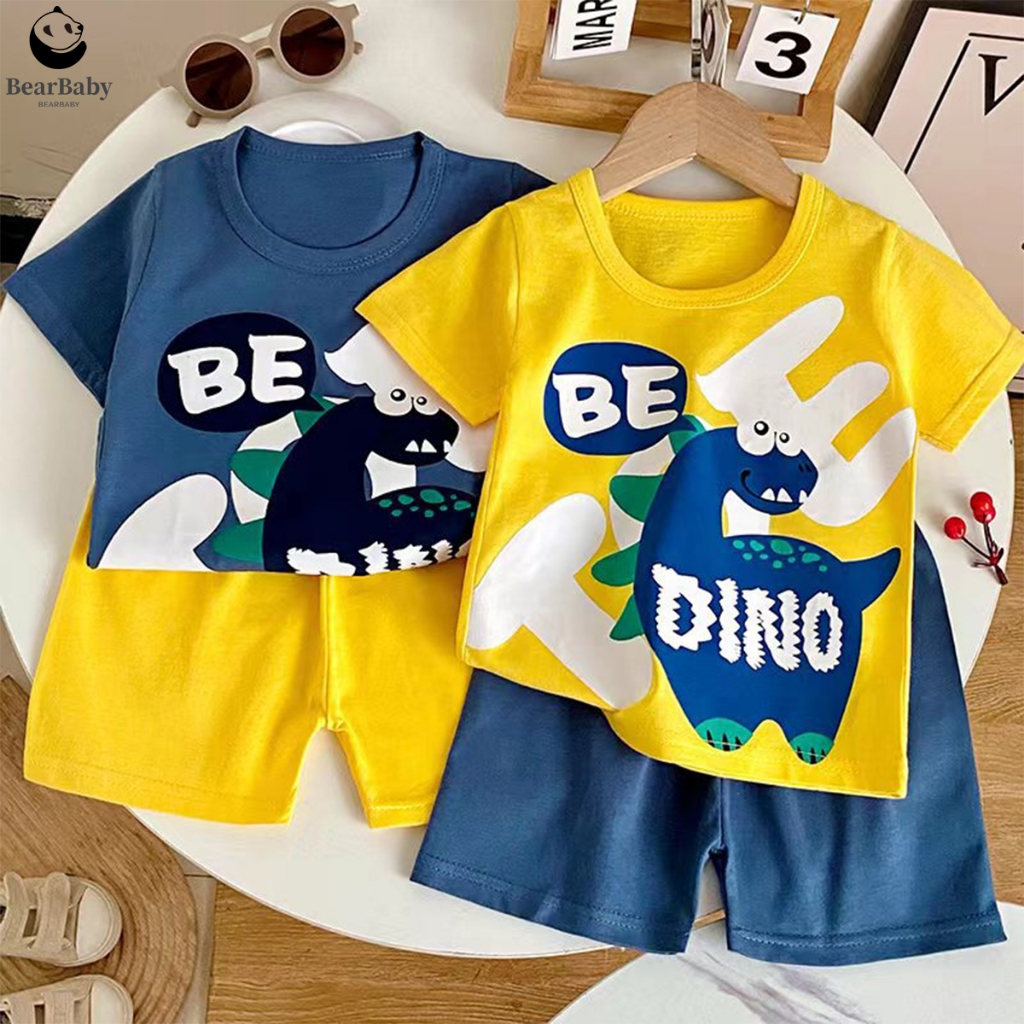 ชุดเสื้อเด็ก 2ชิ้น เสื้อคอกลม+กางเกง ลายการ์ตูนน่ารัก สีน่ารัก วัยหัดเดิน ไซส์80-110