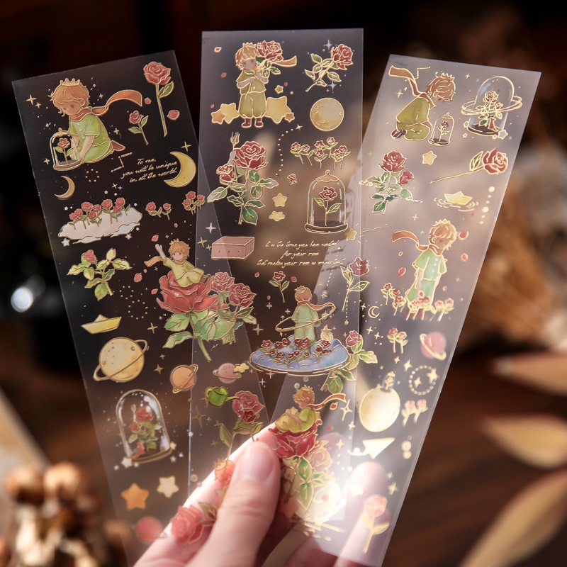 ร้านไทย พร้อมส่ง!! สติกเกอร์กันน้ำ สติกเกอร์ PET สติกเกอร์เจ้าชายน้อย 1 แพค มี 3 แผ่น 3 ลาย