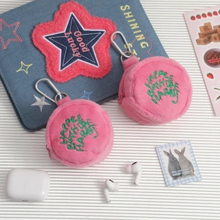 กระเป๋าใส่หูฟัง EAZY Pink Cake กระเป๋าใส่เหรียญ ใส่ AirPods พวงกุญแจขนนุ่ม สีชมพู กระเป๋าจิ๋วน่ารัก Mini Coin Pouch 2026