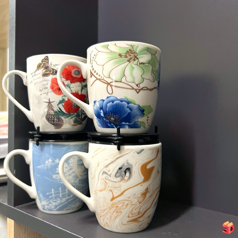 mug stackers ที่วางแก้วกาแฟเพื่อให้ซ้อนกันได้งานจากการพิมพ์สามมิติ