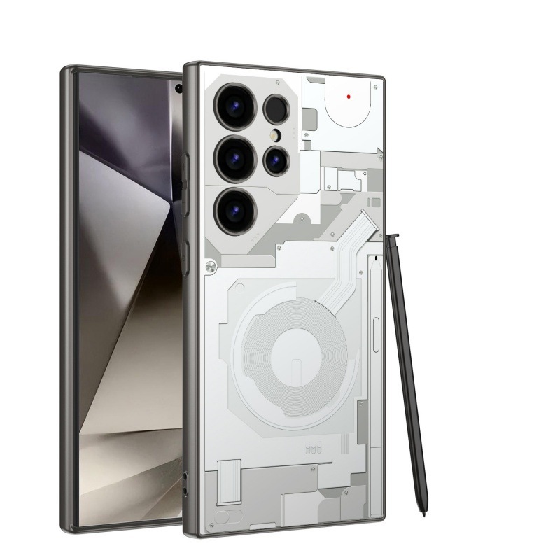 สำหรับ Samsung S25 / 24ultra Case,AG Circuit Paint Pattern,กรณีโทรศัพท์ 23ultra，วัสดุ PC + TPU