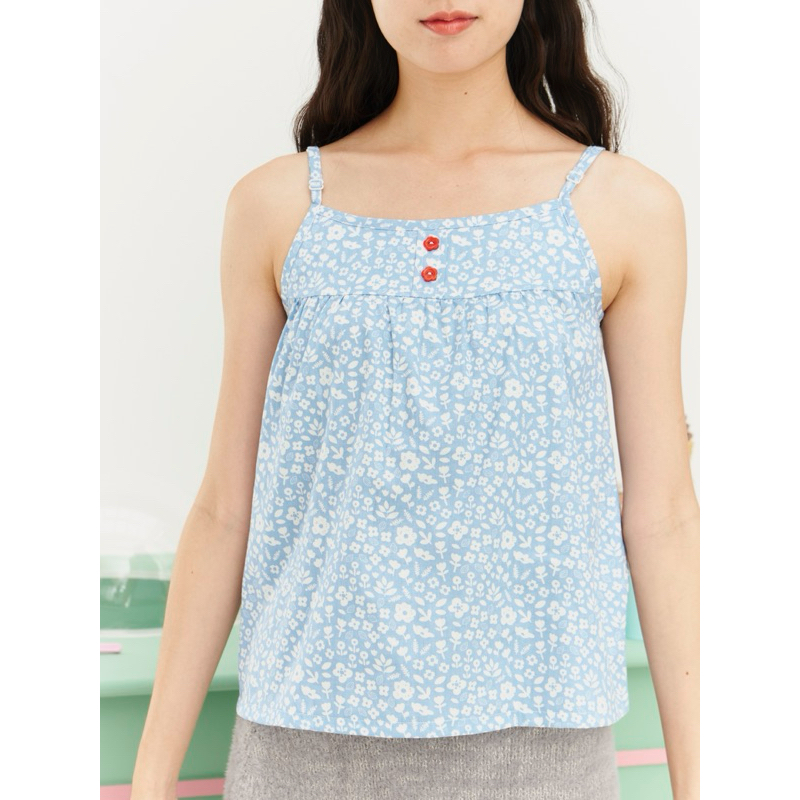 (S-XL) สายเดี่ยว : bottle blossoms สี blue rolita 🎒🛋️ - รูปที่ 5